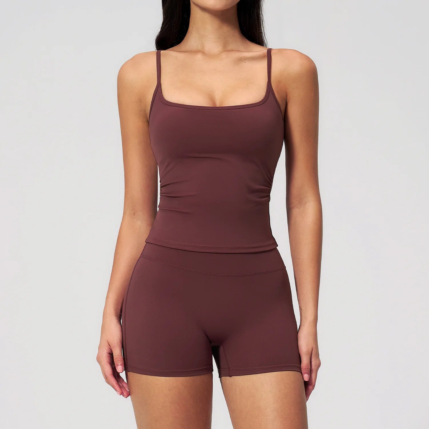 Yoga Suit Women Tracksuit 2PCS Fitness Capri Pants Gym Clothes Halter Sports Bra High Waist Shorts Workout Sets Gym Set Outfits